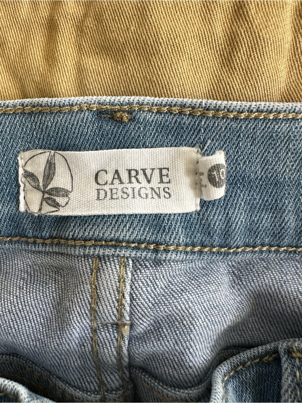 Carve Designs Light Blue Frayed Hem Denim Shorts - Picture 3 of 5